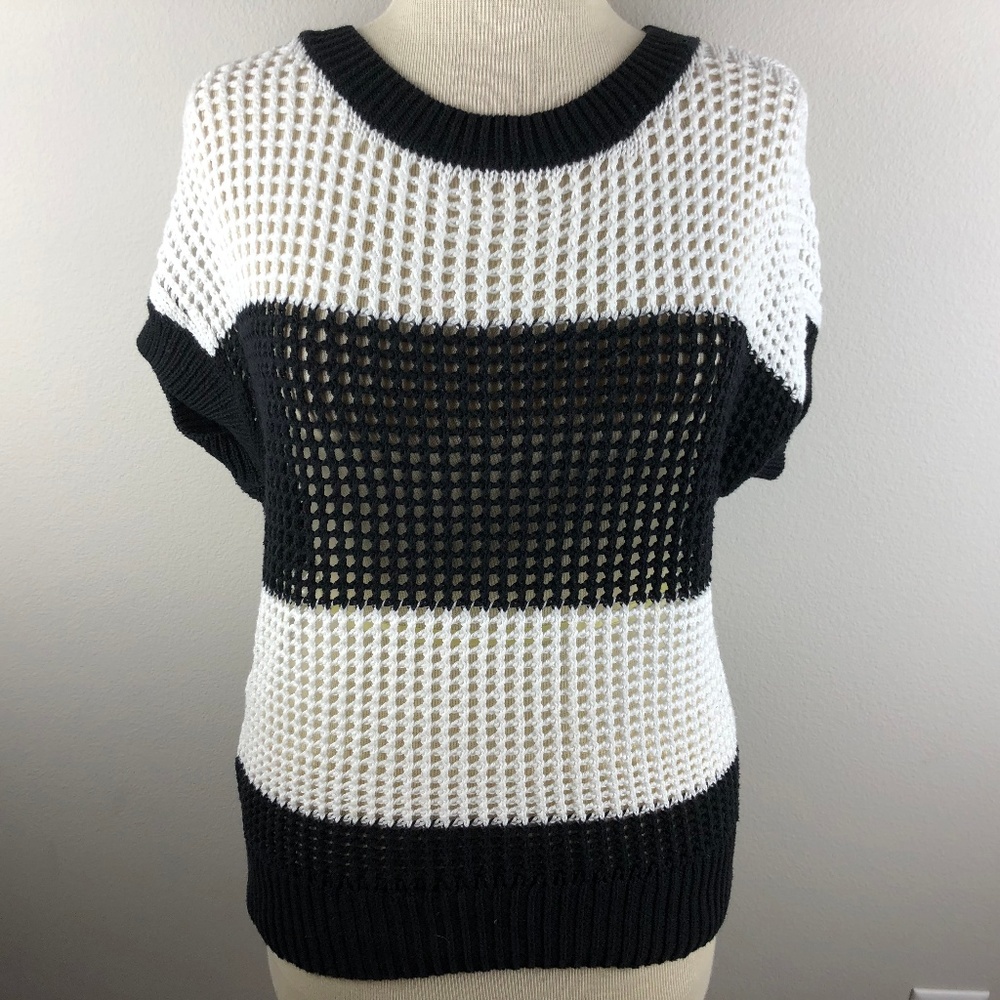 Ann Taylor Loft Cap Sleeve Knit Sweater Size M